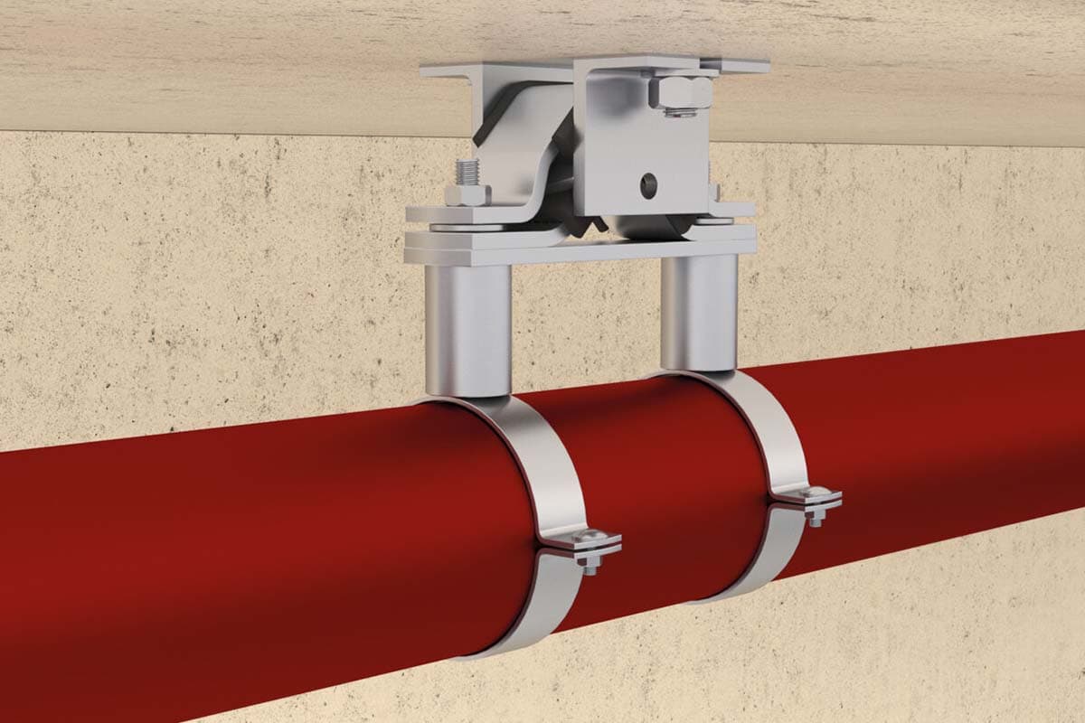 Pevná a kluzná uložení potrubí