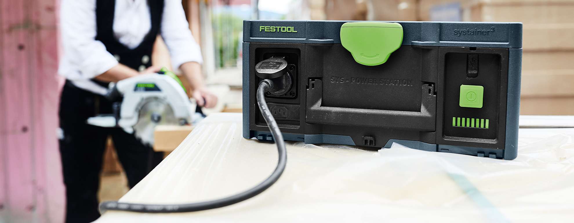 Elektrocentrála Systainer Festool PowerStation SYS-PST 1500 LI HP detail 1