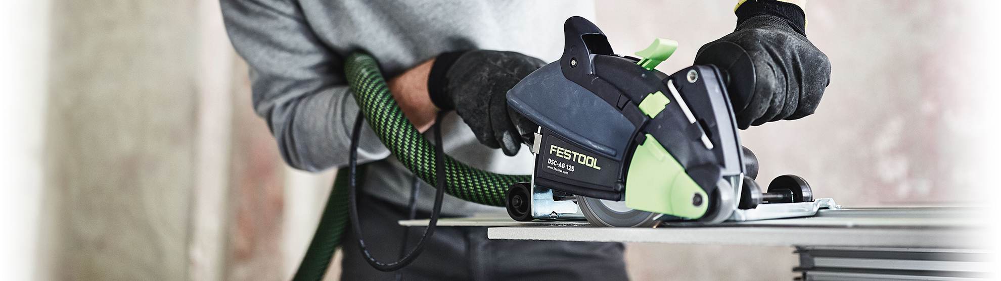 Úhlová bruska, flexa s odsáváním a lištou Festool DSC AG 125 FS detail 1