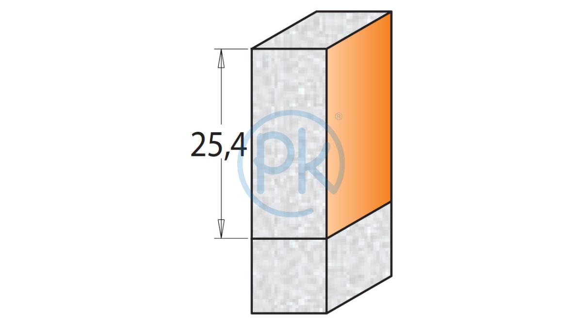 CMT Ořezávací fréza s ložiskem na Corian HW Z2 C980.57 D19,05x25,4 L78 S12