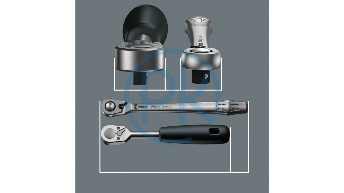 Wera Ratel- en doppenset 1/4 Zyklop Metal 28-delig Metrisch 8100SA 8