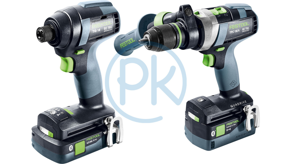FESTOOL Akumulátorový rázový utahovák TID 18 5,0/4,0 I-Set s akušroubovákem s příklepem QuaDrive TPC 18/4 SYS3 FESTOOL Akumulátorový rázový utahovák TID 18 5,0/4,0 I-Set s akušroubovákem s příklepem QuaDrive TPC 18/4 SYS3