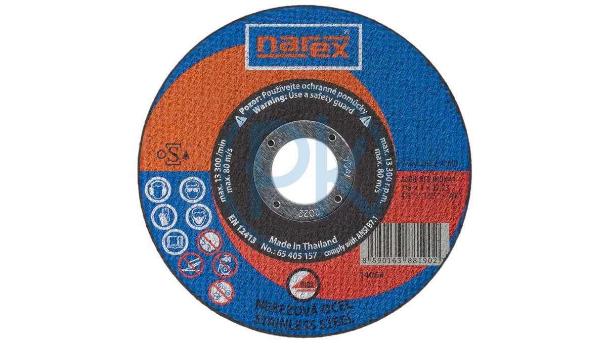 NAREX Řezný kotouč rovný pro nerezovou ocel RK inox nerez NAREX Řezný kotouč rovný pro nerezovou ocel RK inox nerez 115 mm/1 mm